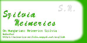 szilvia meinerics business card